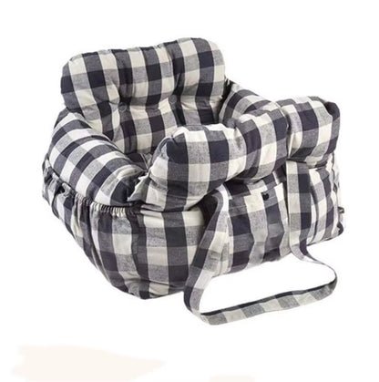 Travel Booster Car Seat – Cozy, Secure, and Stylish for Every Pet Adventure!